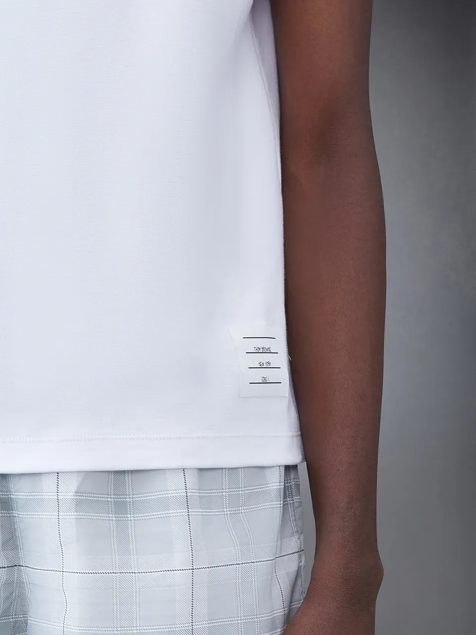 Thom Browne Logo Patch Crewneck T-Shirt