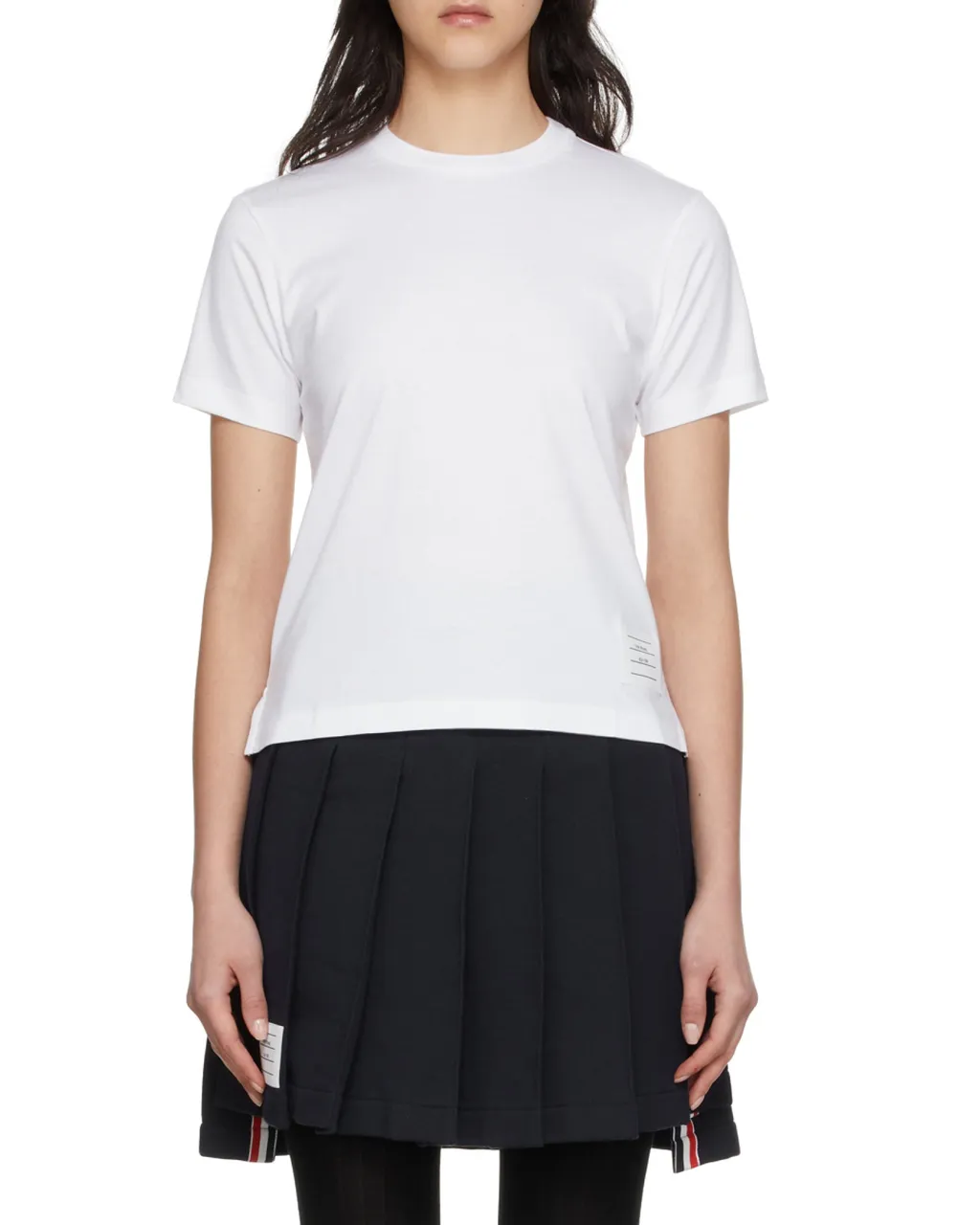 Thom Browne Logo Patch Crewneck T-Shirt