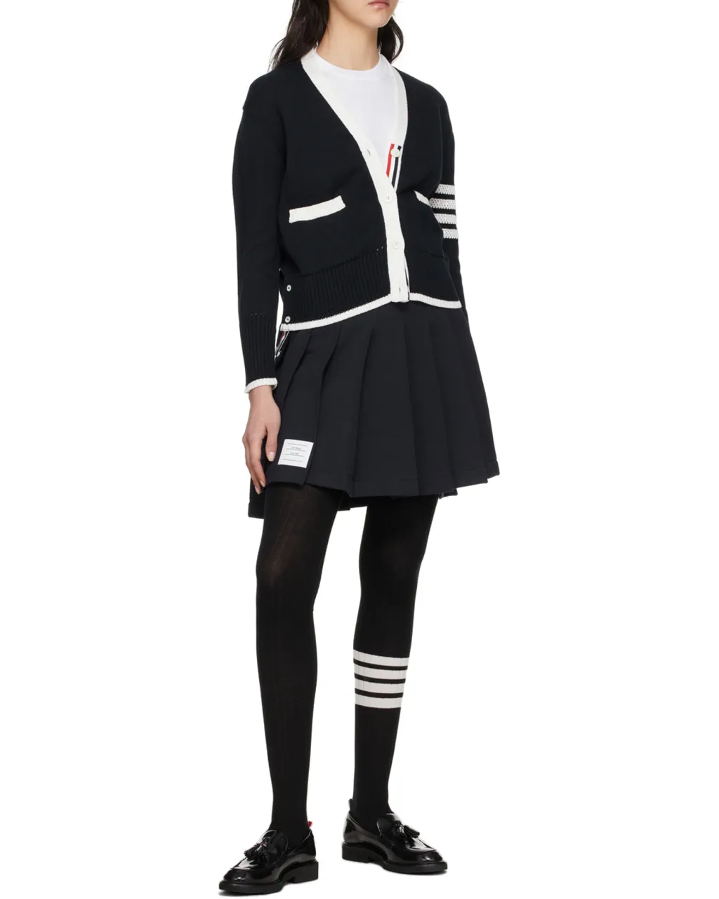 Thom Browne Logo Patch Crewneck T-Shirt