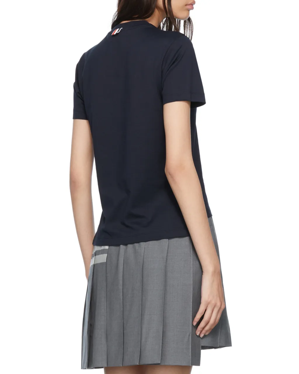 Thom Browne Logo Patch Crewneck T-Shirt