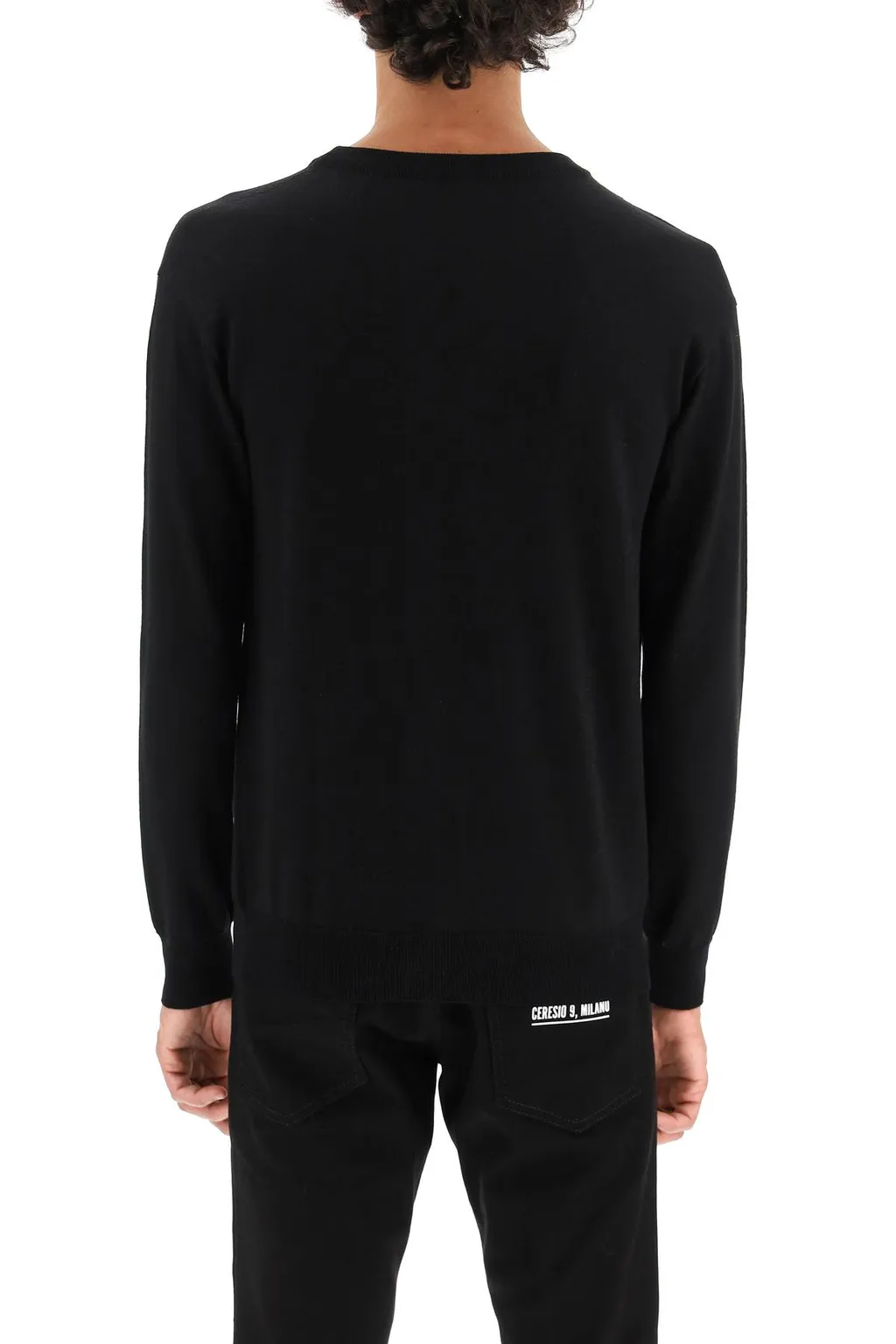 Moschino Teddy Bear Patch Crewneck Knitted Jumper