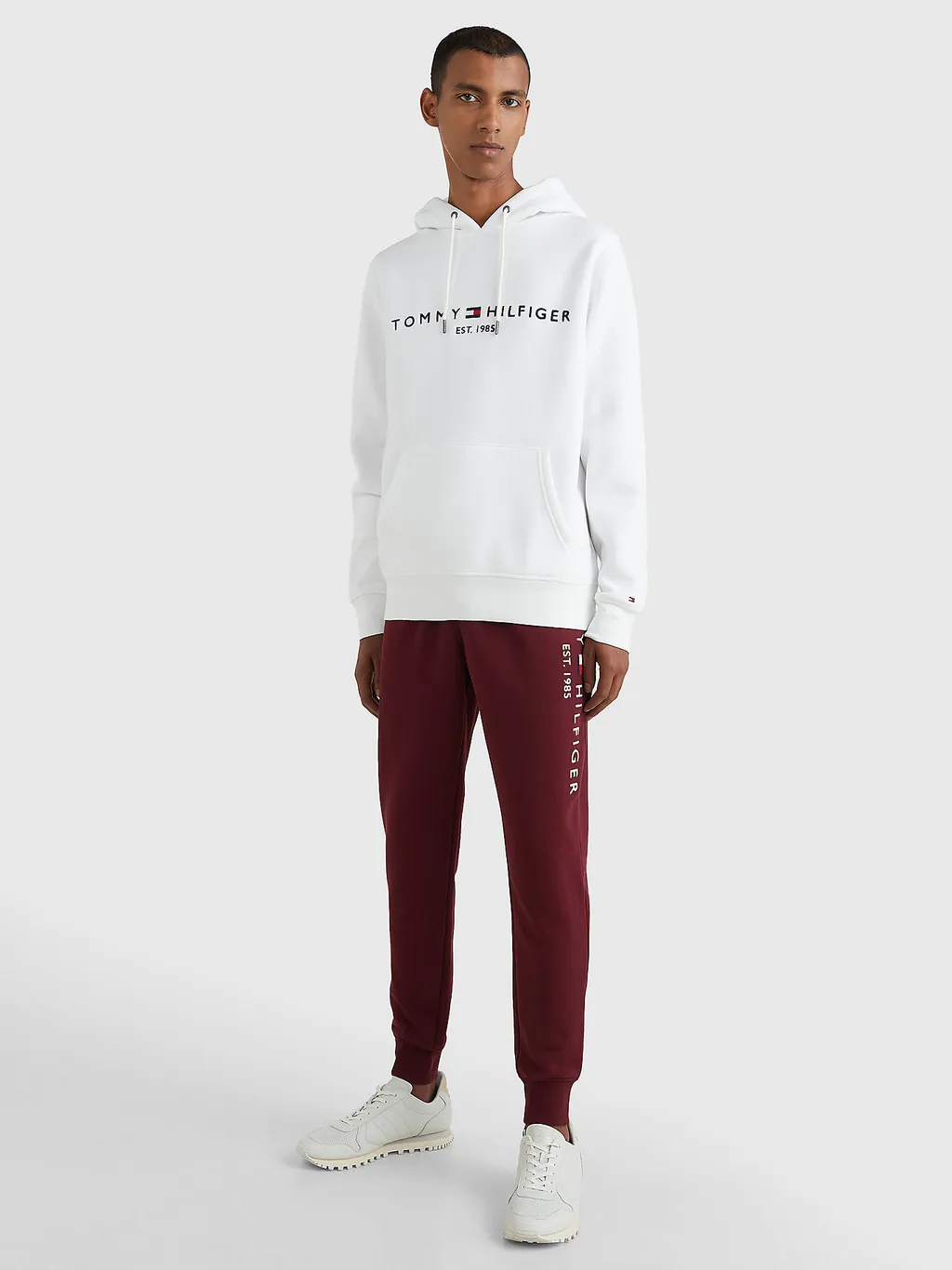 Embroidered Logo Drawstring Hoodie