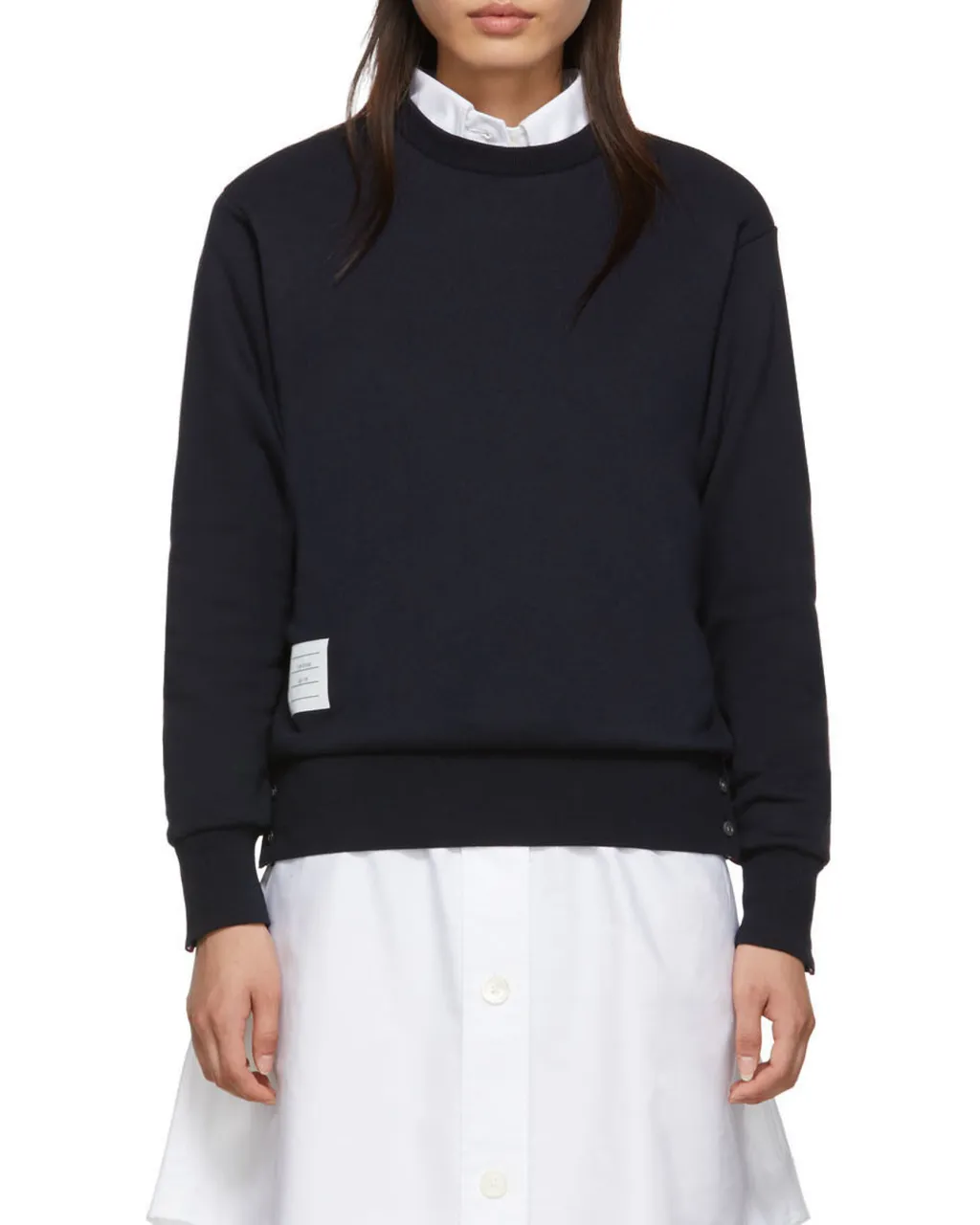 Thom Browne Rwb-Striped Crewneck Sweatshirt
