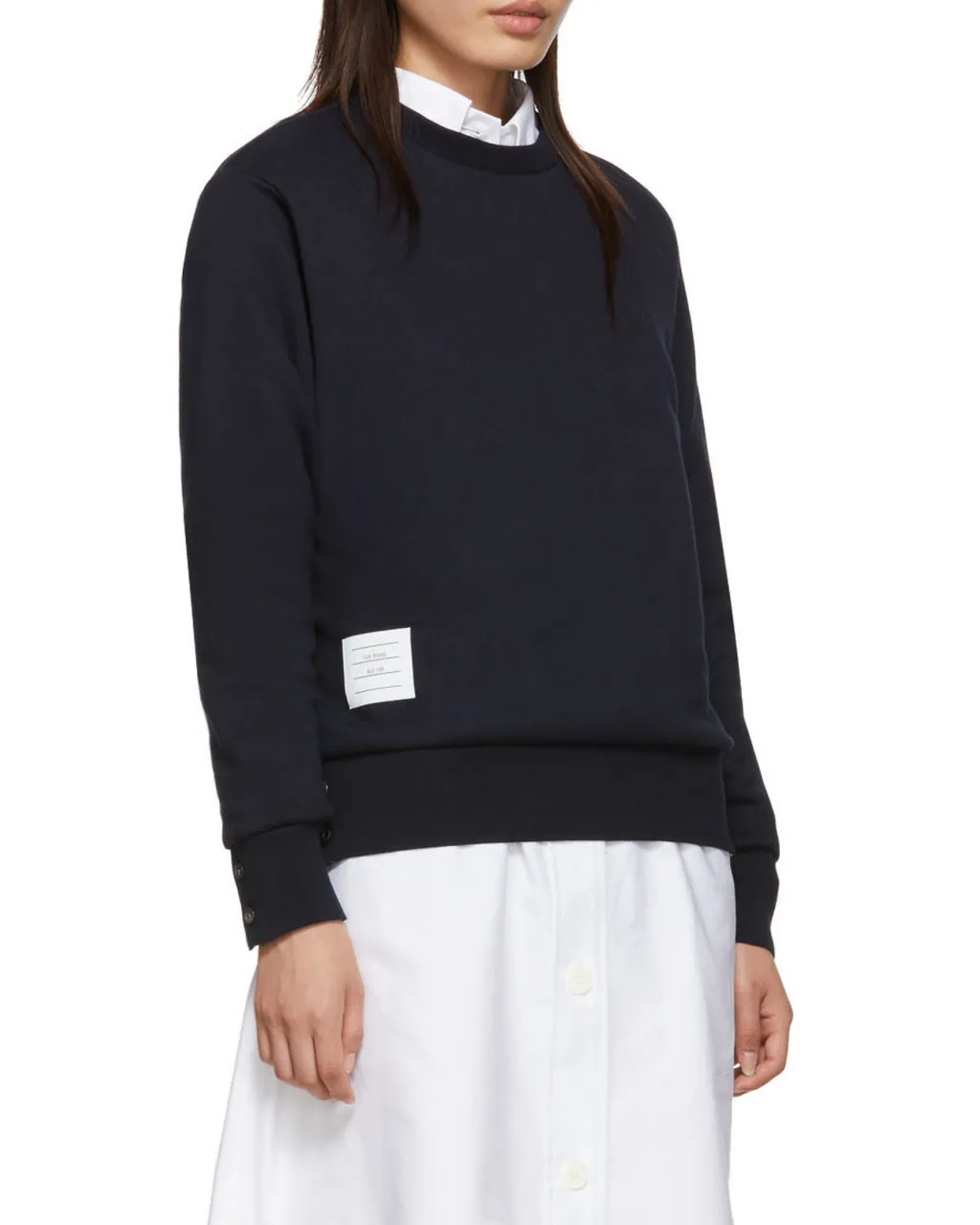 Thom Browne Rwb-Striped Crewneck Sweatshirt