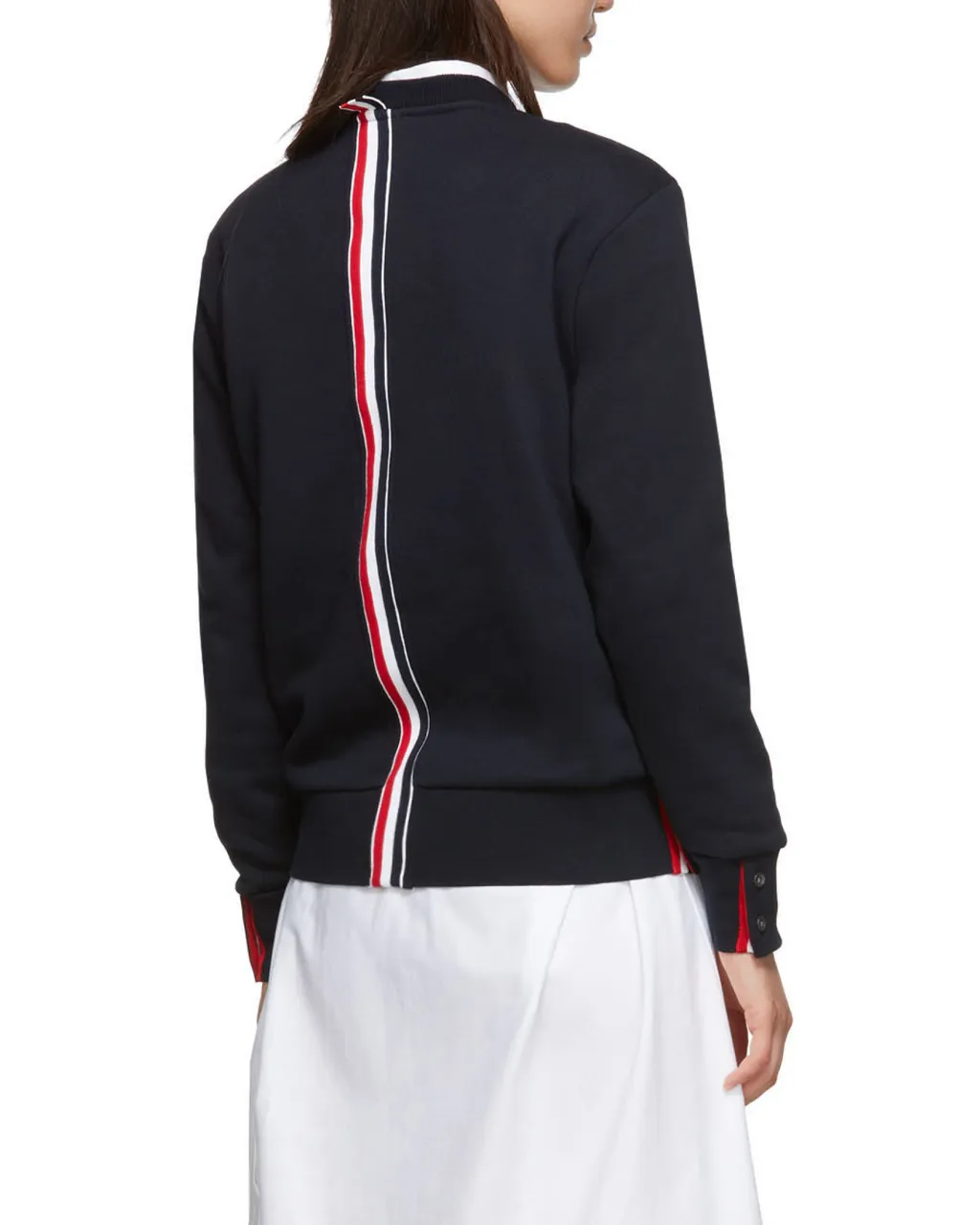 Thom Browne Rwb-Striped Crewneck Sweatshirt