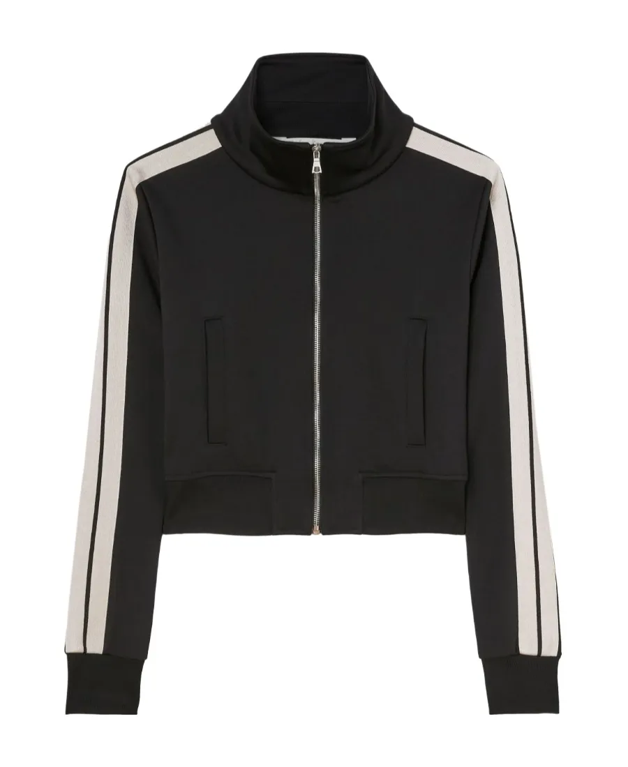 Palm Angels Side-Stripe High Neck Track Jacket