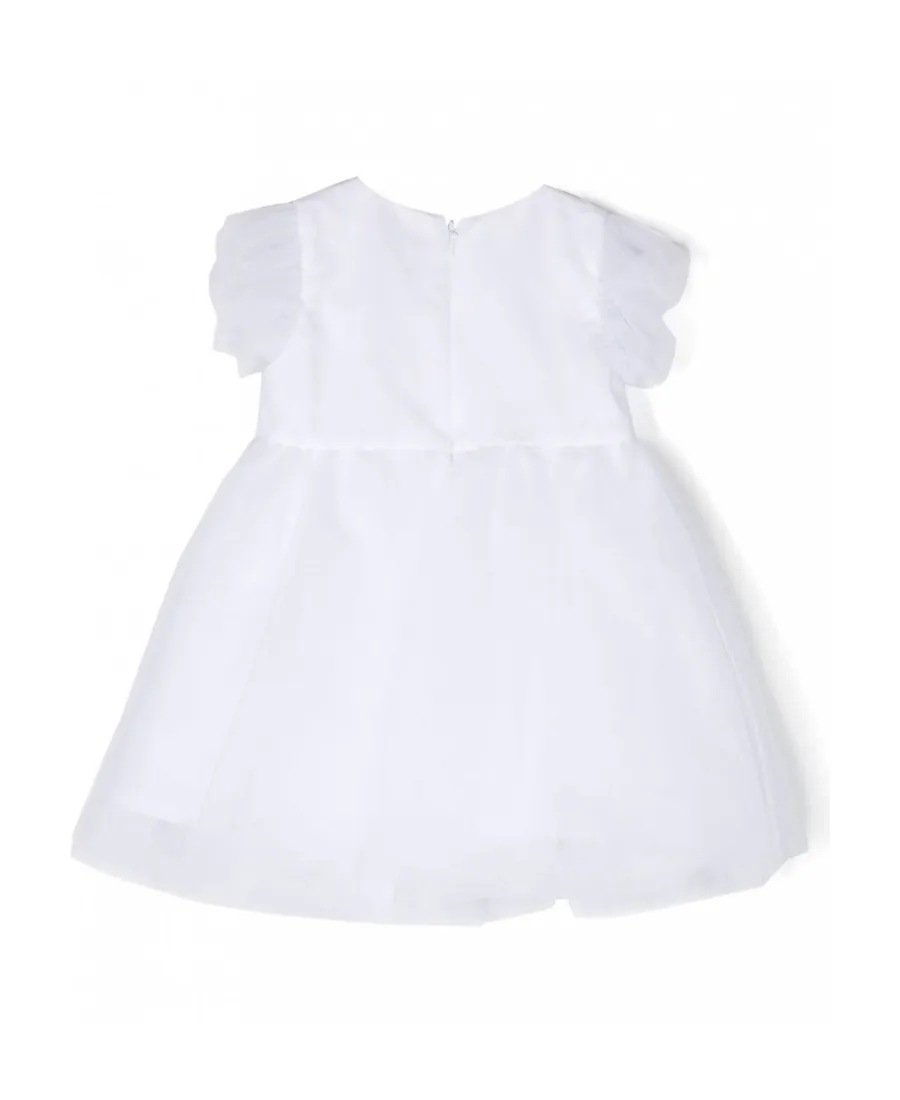 Monnalisa Ruffled Crewneck Dress