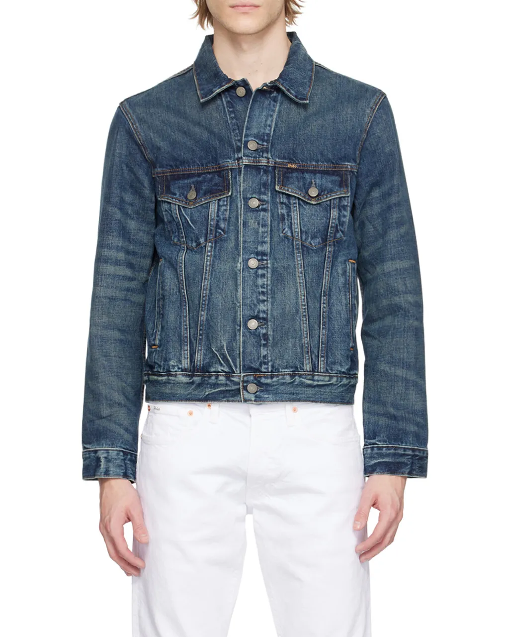 Button-Up Cotton Denim Jacket