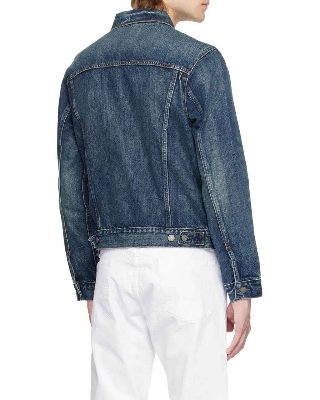 Button-Up Cotton Denim Jacket