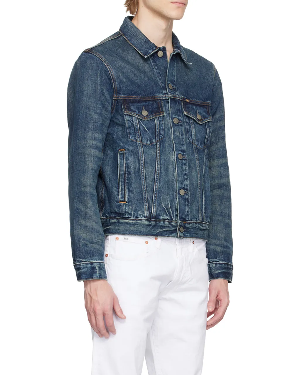 Button-Up Cotton Denim Jacket