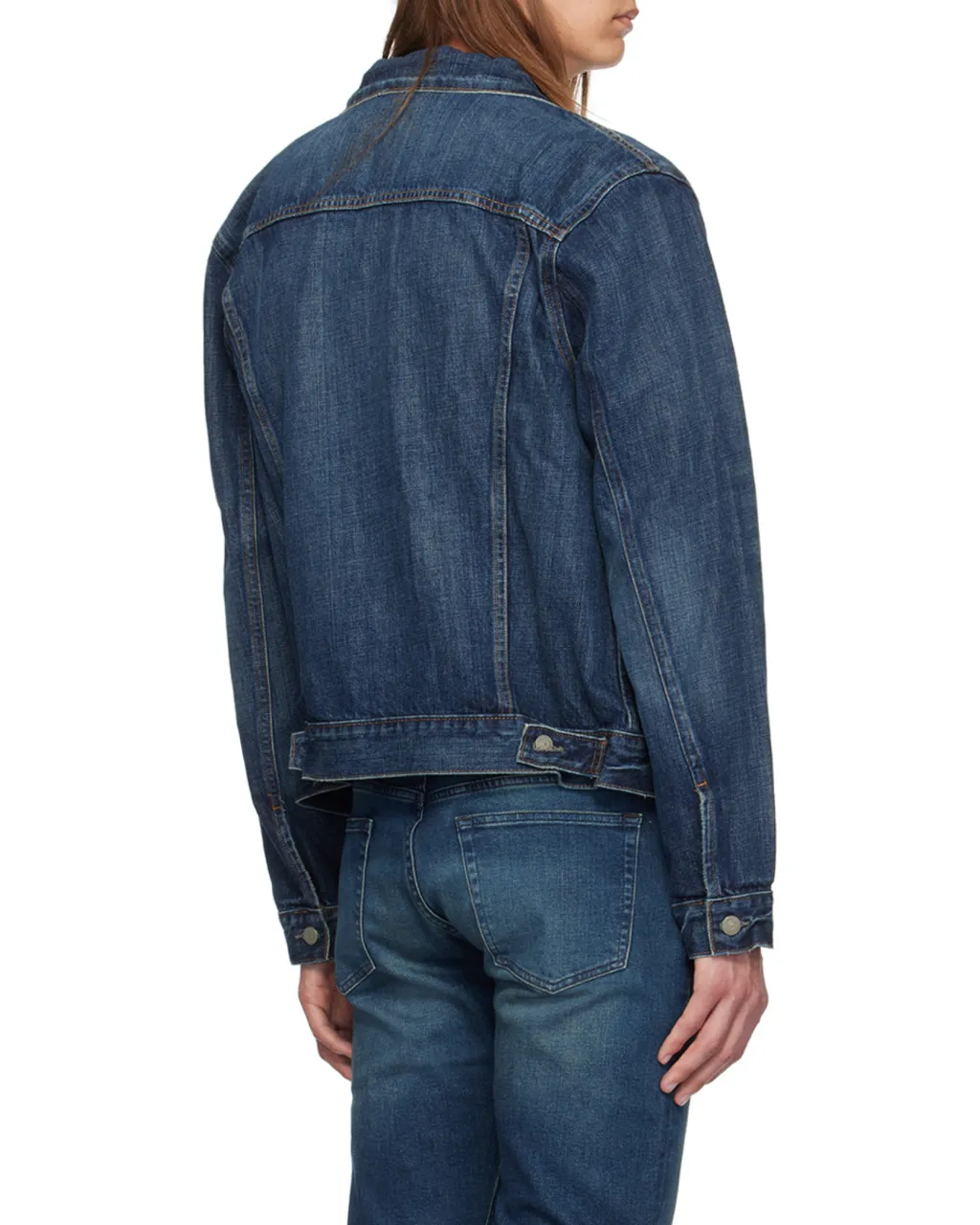 Button-Up Cotton Denim Jacket