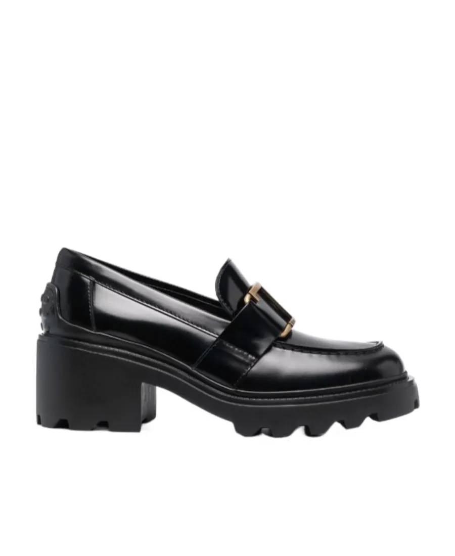 Tod's T-Plaque Block Heel Loafers