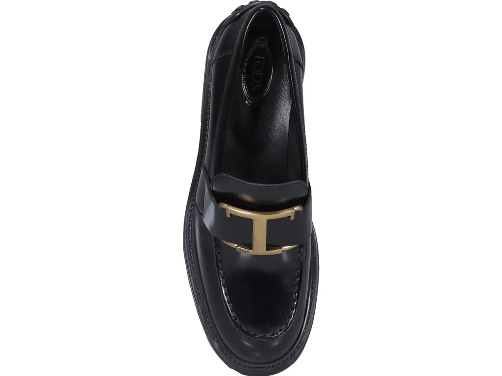 Tod's T-Plaque Block Heel Loafers