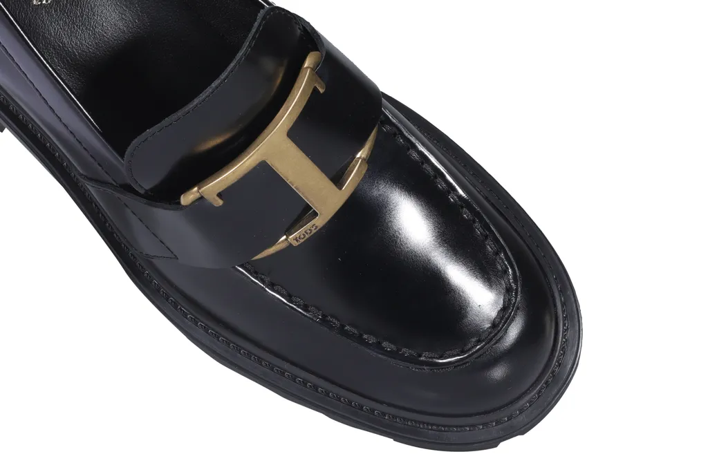 Tod's T-Plaque Block Heel Loafers