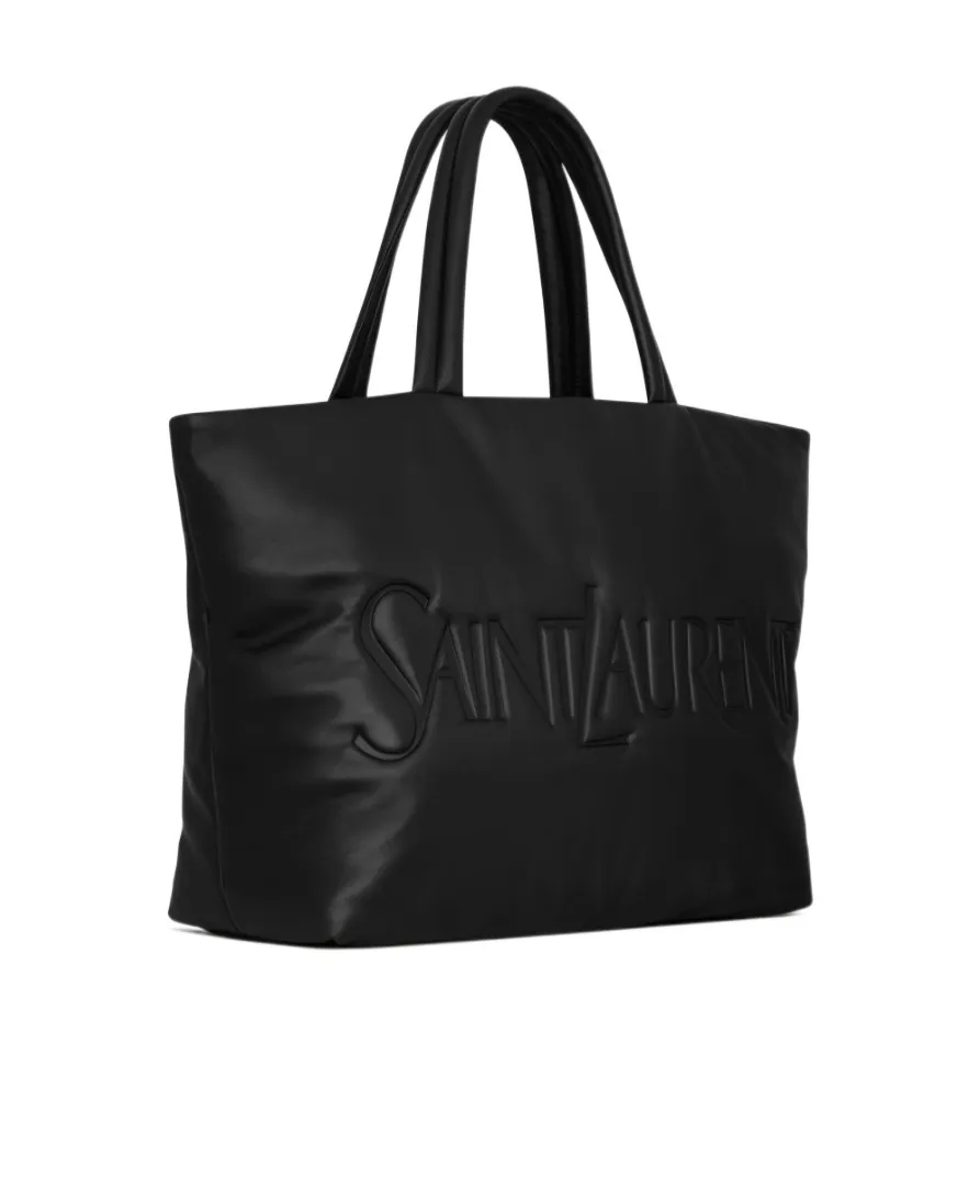 Saint Laurent Logo Debossed Large Tote Bag