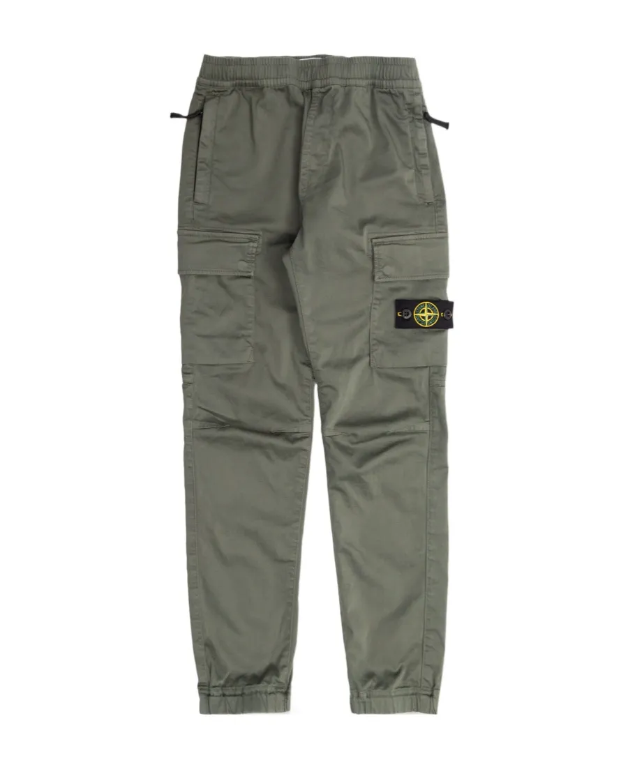Stone Island Junior Compass-Motif Elastic Waist Trousers