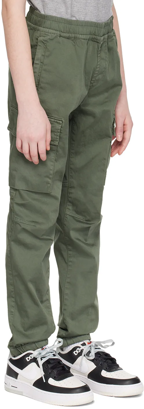 Stone Island Junior Compass-Motif Elastic Waist Trousers