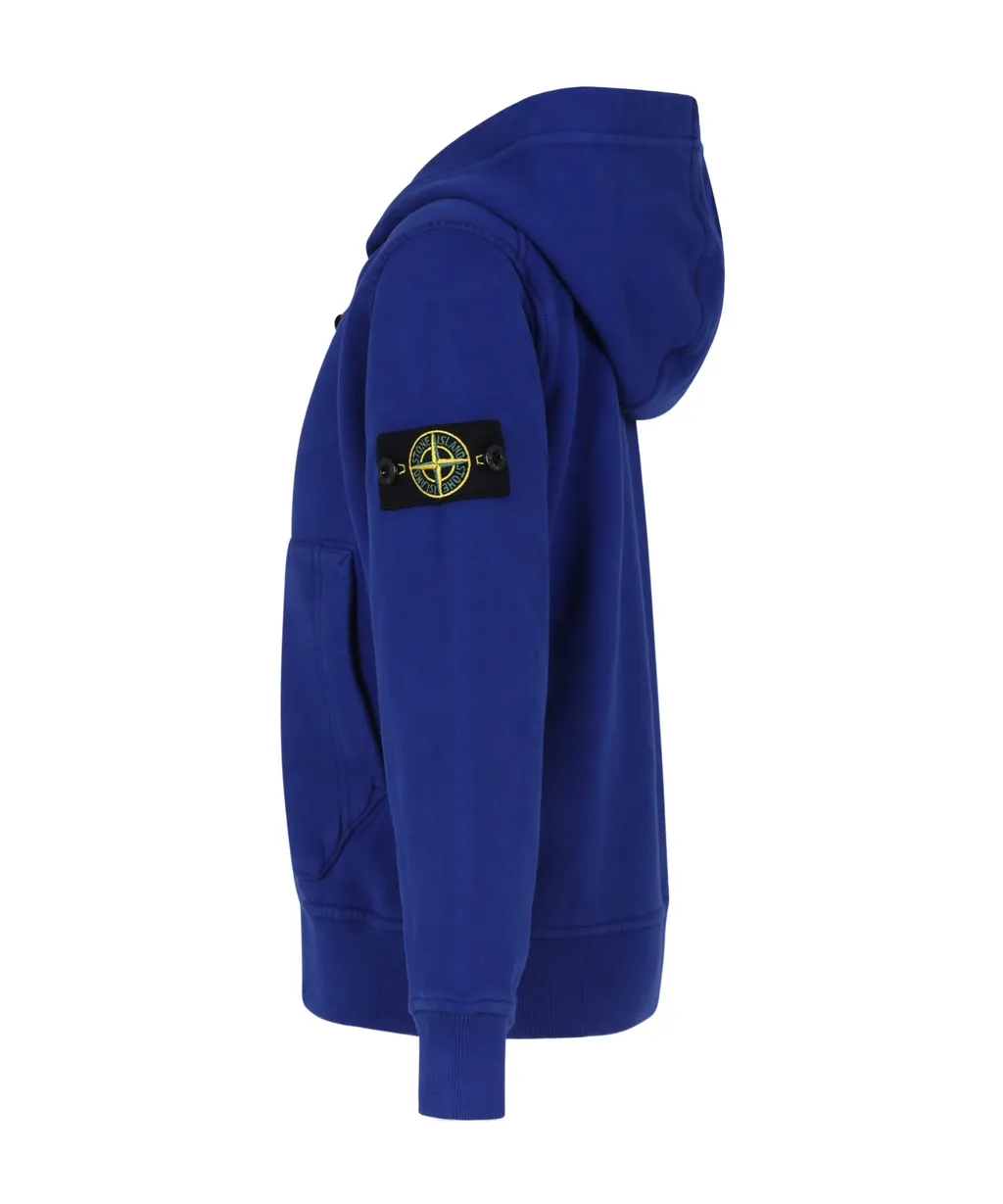 Stone Island Junior Compass Patch Zip-Up Hoodie