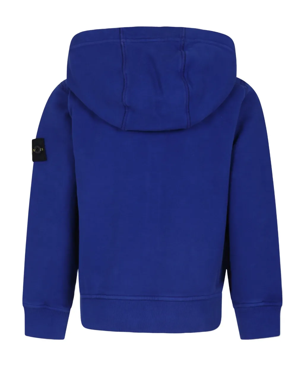 Stone Island Junior Compass Patch Zip-Up Hoodie