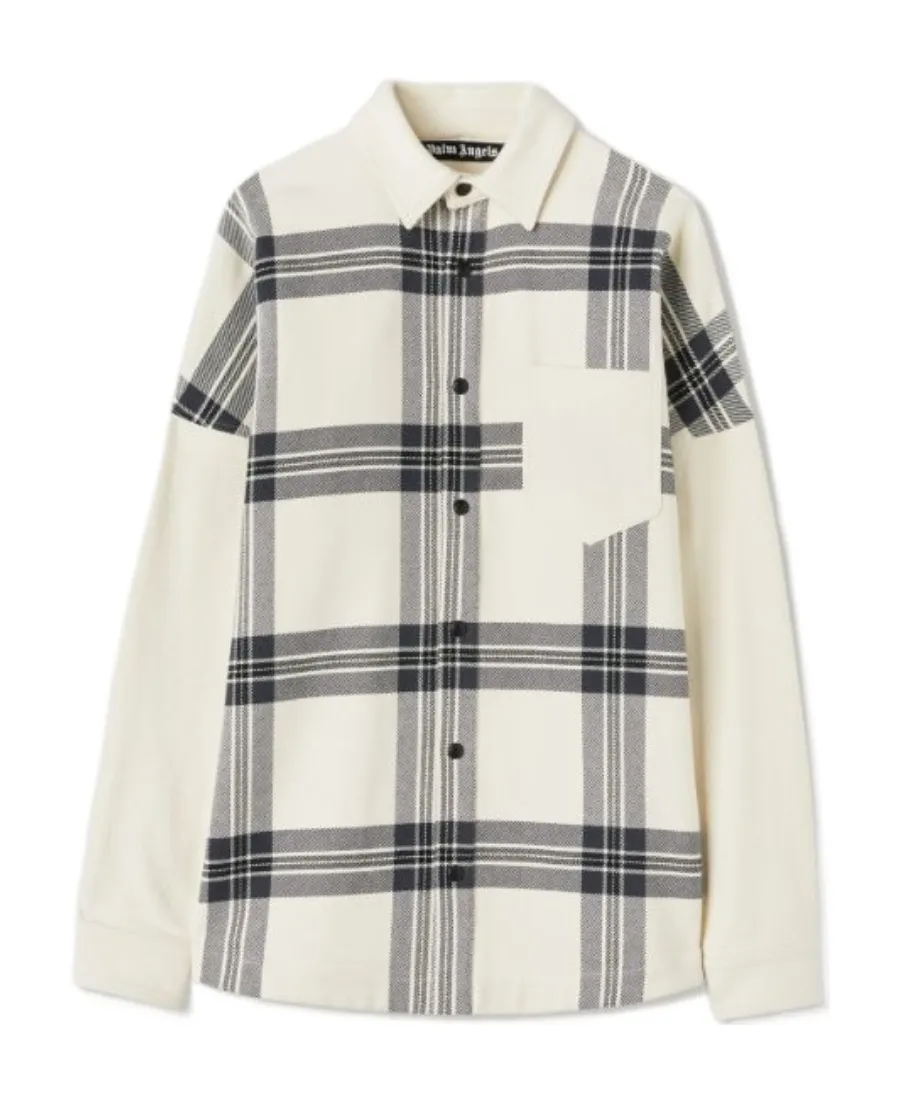 Palm Angels Checked Long-Sleeved Flannel Overshirt