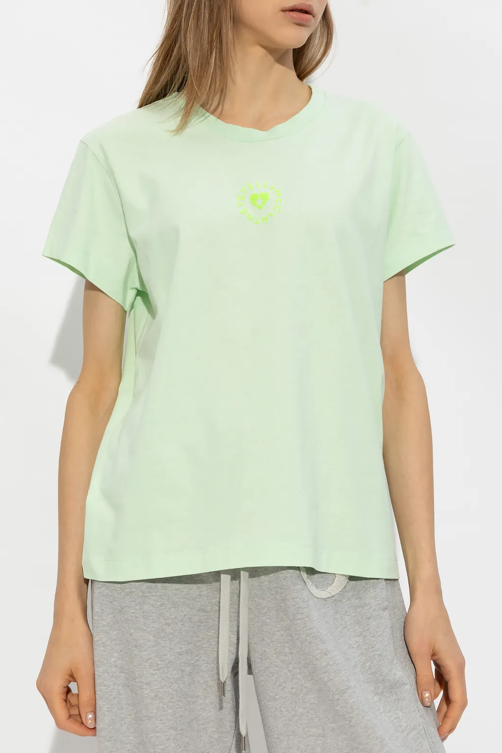 Stella Mccartney Logo Printed Crewneck T-Shirt