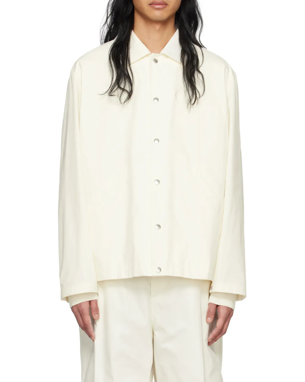 Jil Sander Logo Printed Long-Sleeved Jacket