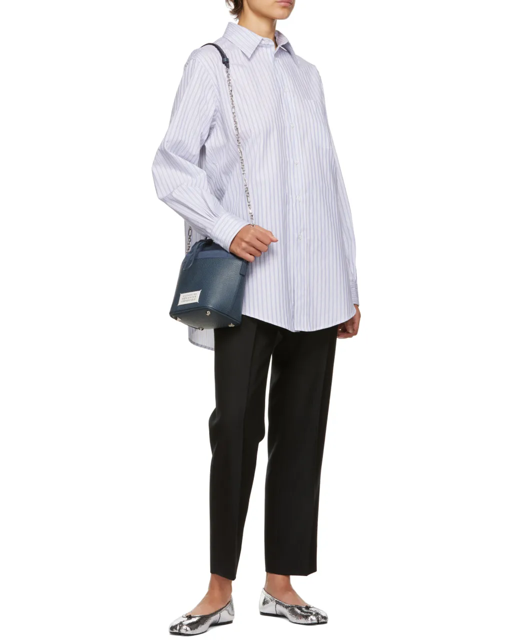 Maison Margiela Pinstripe Long-Sleeved Shirt