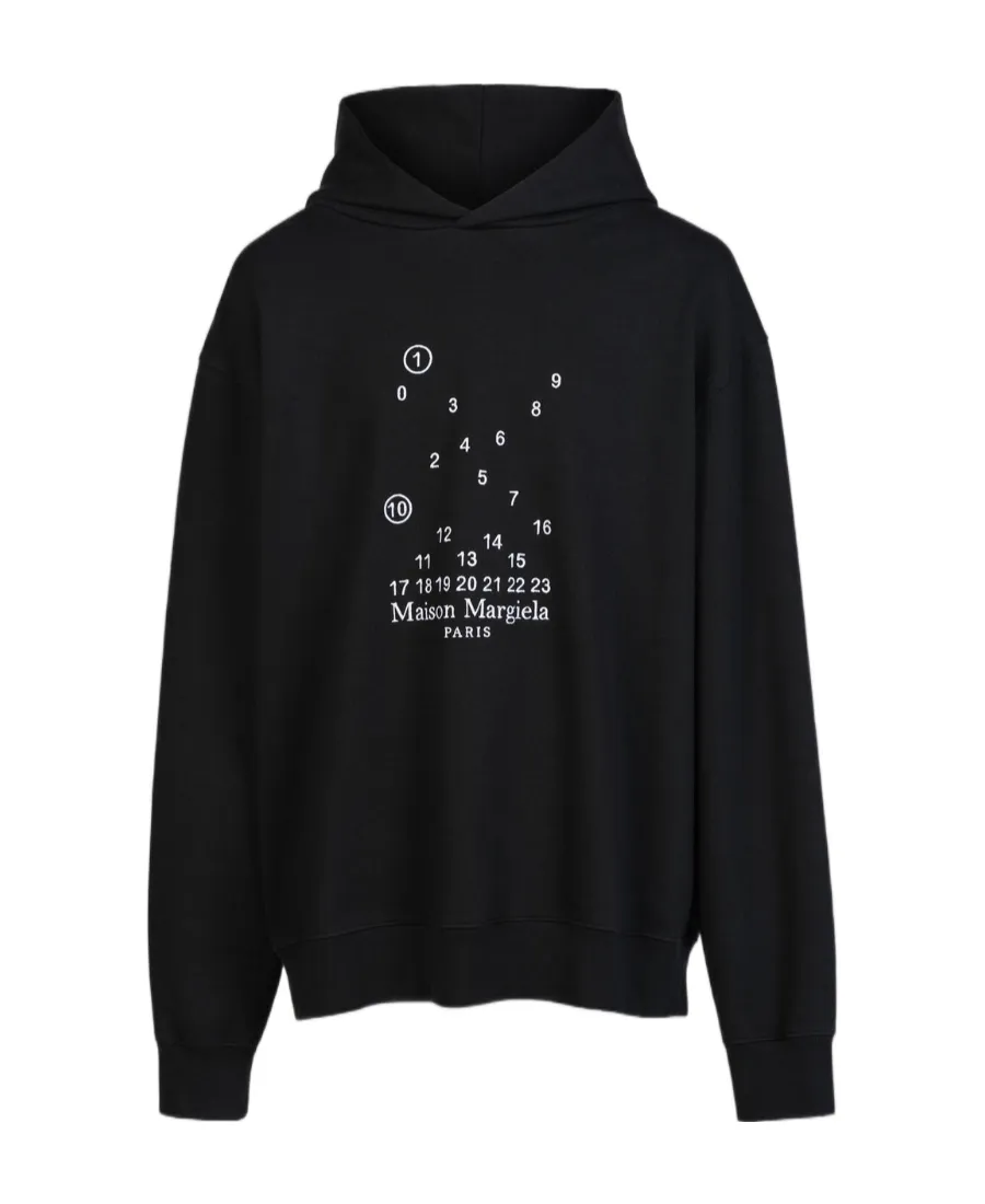Maison Margiela Logo-Printed Long-Sleeved Hoodie