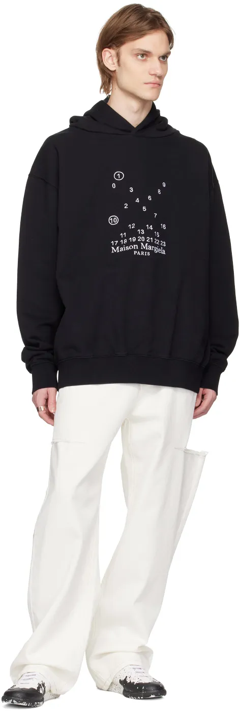 Maison Margiela Logo-Printed Long-Sleeved Hoodie