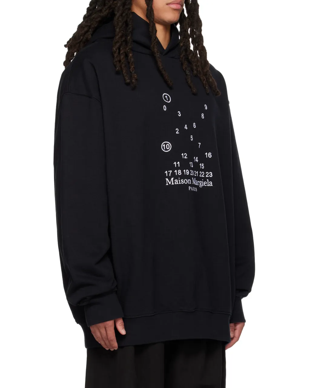 Maison Margiela Logo-Printed Long-Sleeved Hoodie
