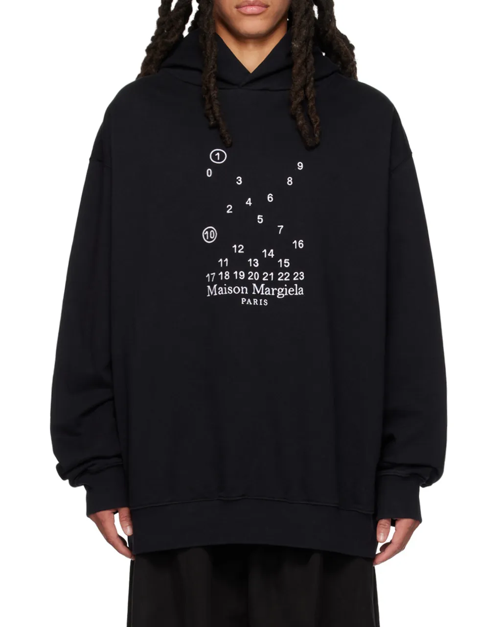 Maison Margiela Logo-Printed Long-Sleeved Hoodie