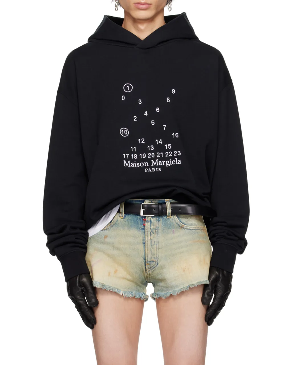 Maison Margiela Logo-Printed Long-Sleeved Hoodie