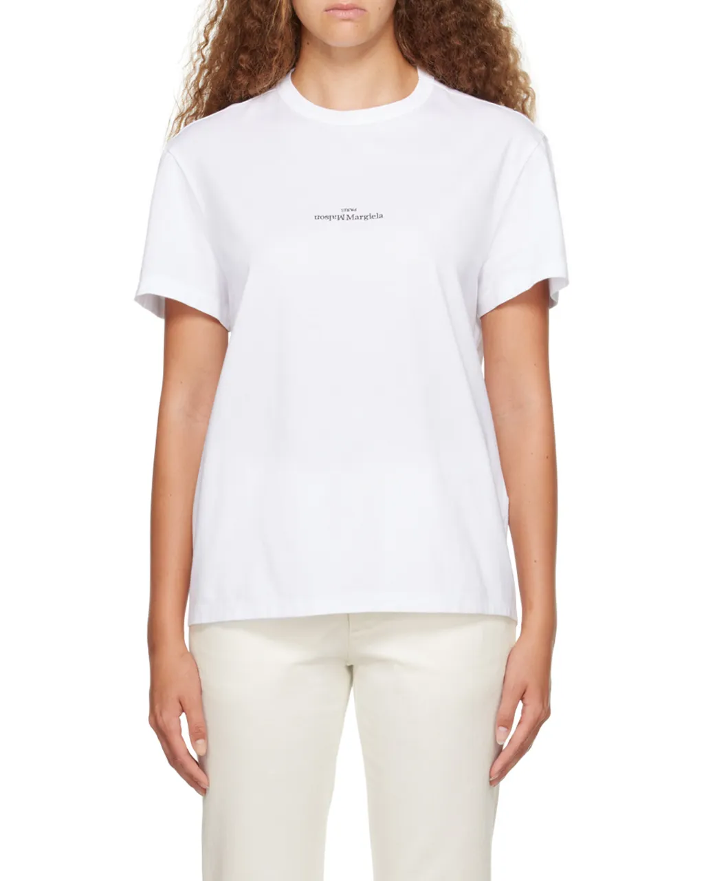 Maison Margiela Logo Embroidered Crewneck T-Shirt