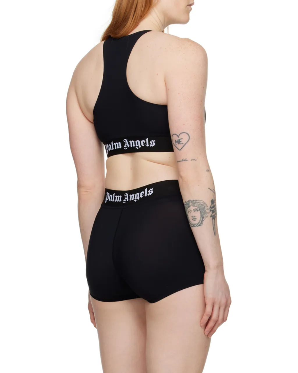 Palm Angels Logo-Tape Racerback Cropped Top