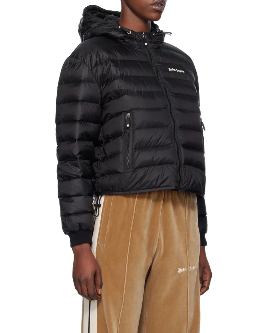Palm Angels Logo Detailed Quilted Jacket
