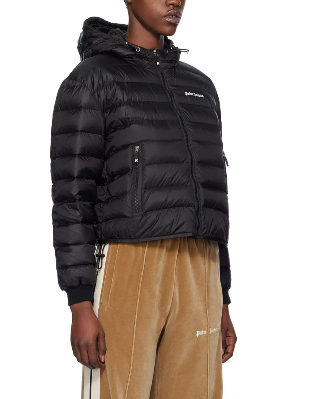 Palm Angels Logo Detailed Quilted Jacket