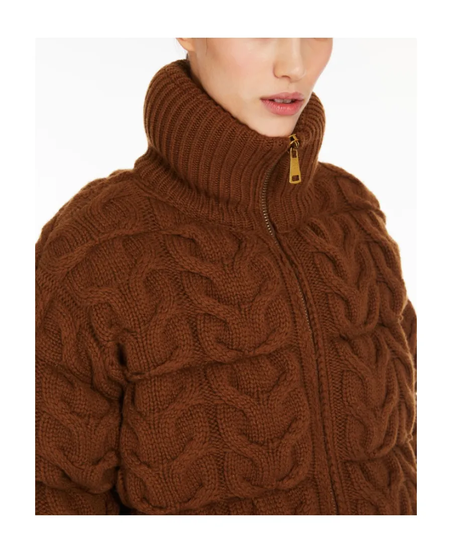 Chunky-Knit Padded Coat