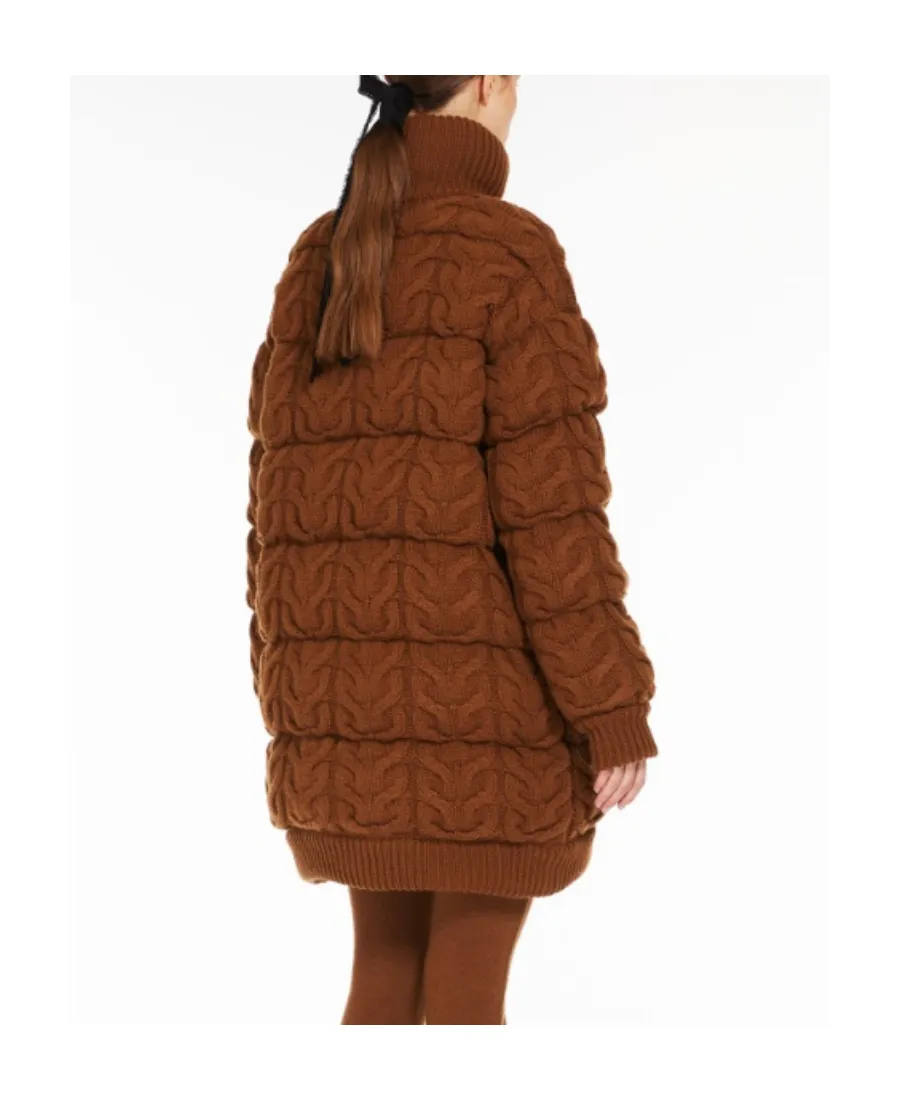 Chunky-Knit Padded Coat