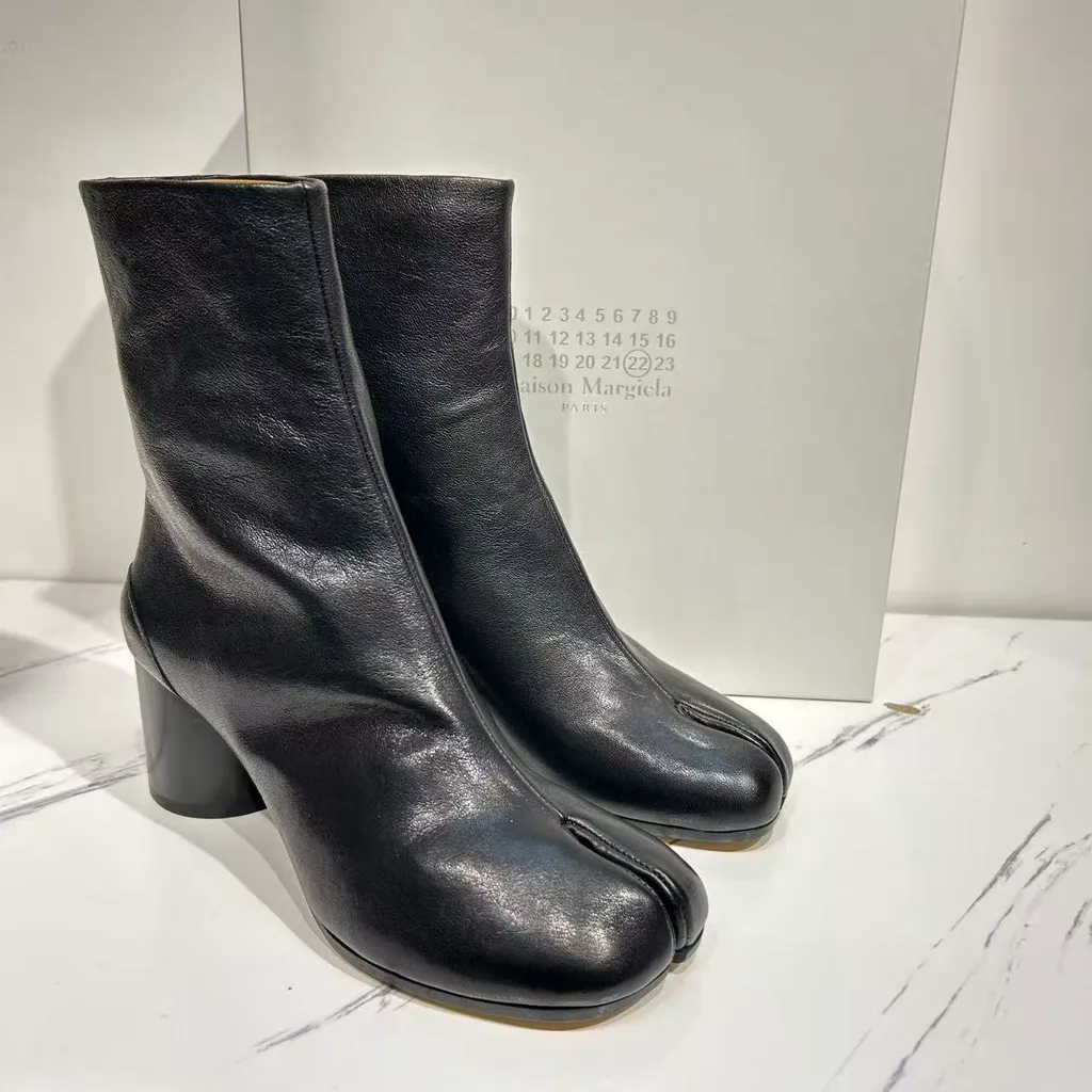 Maison Margiela Tabi Toe Block Heeled Ankle Boots