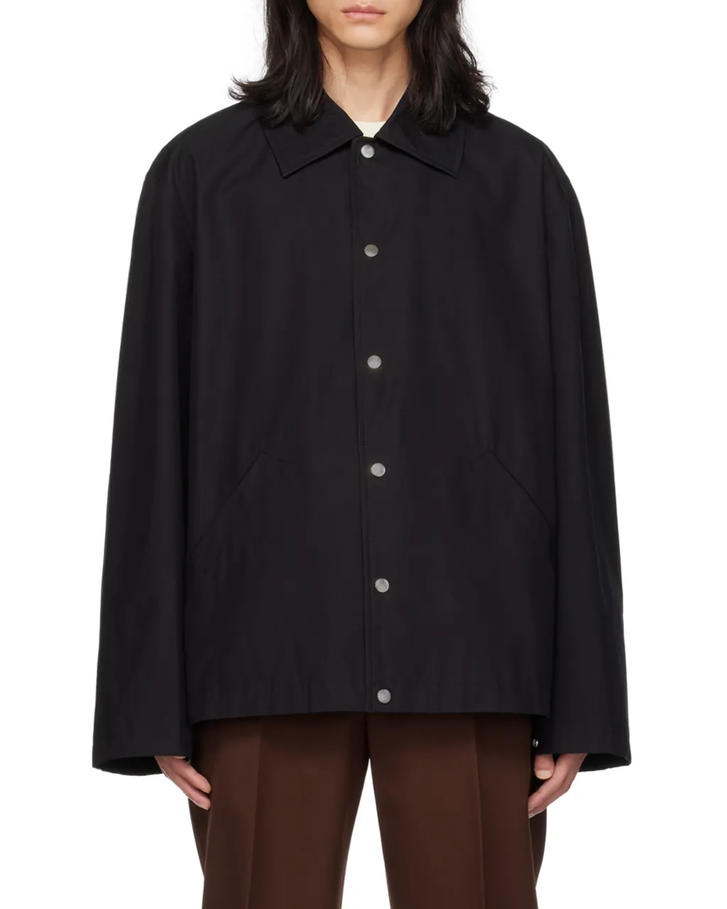 Jil Sander Logo Printed Long-Sleeved Jacket