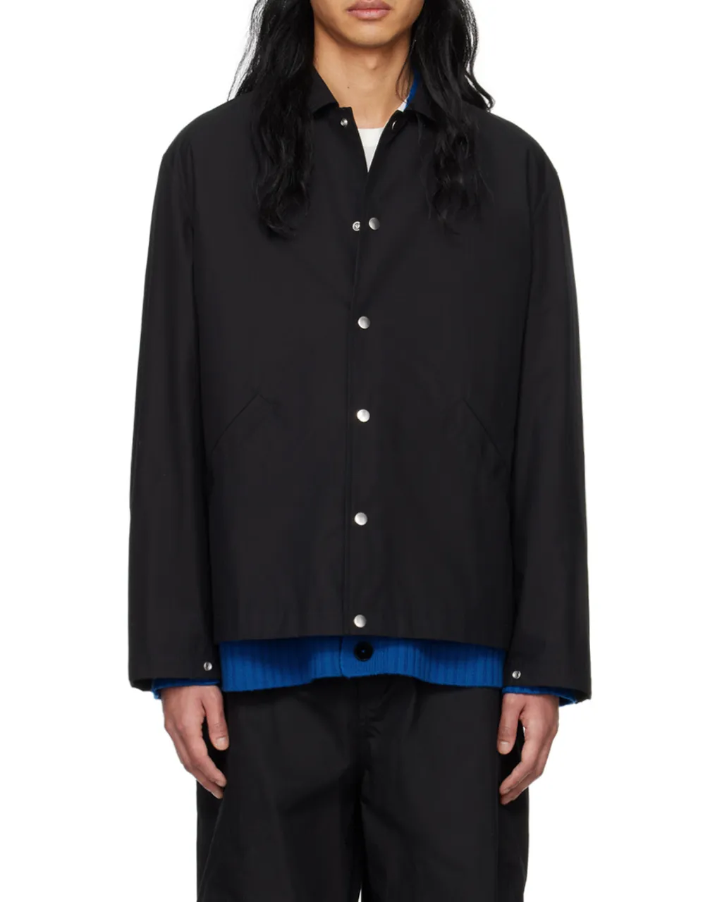 Jil Sander Logo Printed Long-Sleeved Jacket