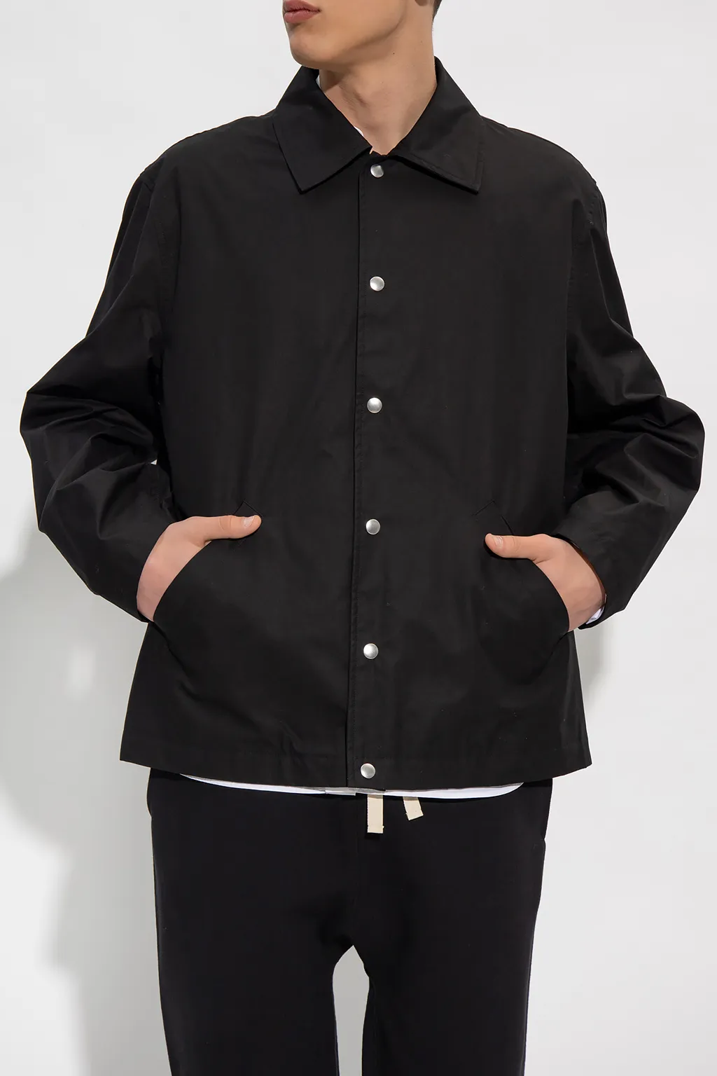 Jil Sander Logo Printed Long-Sleeved Jacket