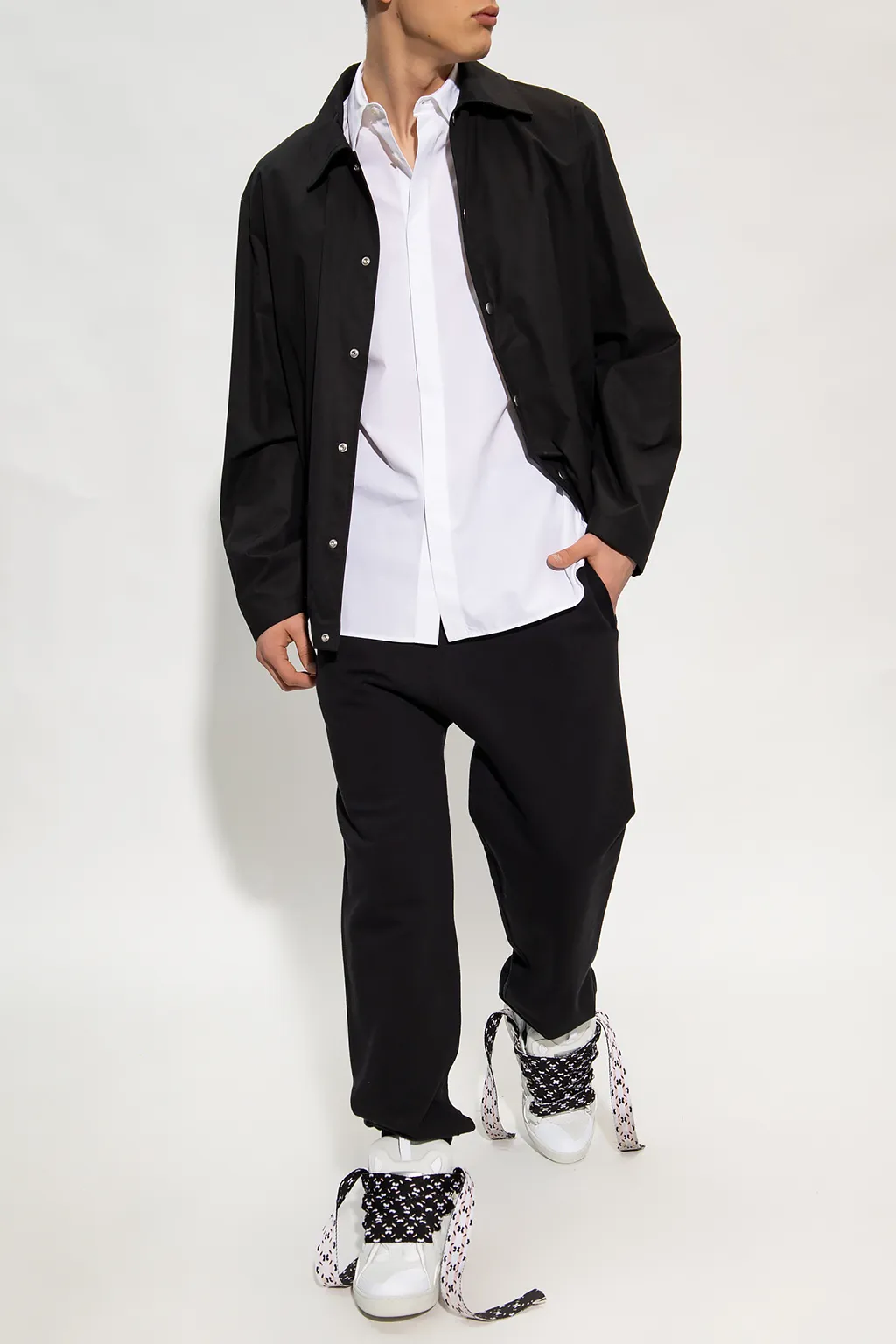 Jil Sander Logo Printed Long-Sleeved Jacket