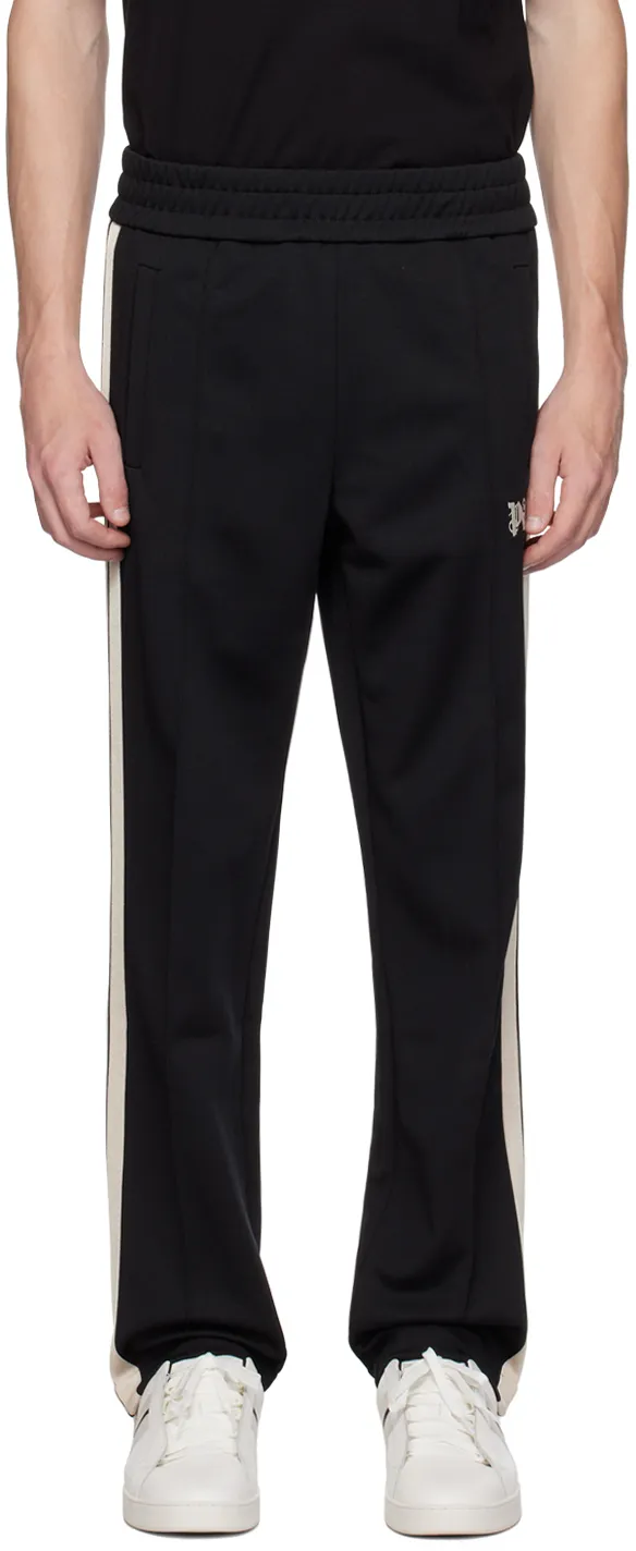 Palm Angels Logo Embroidered Straight-Leg Pants