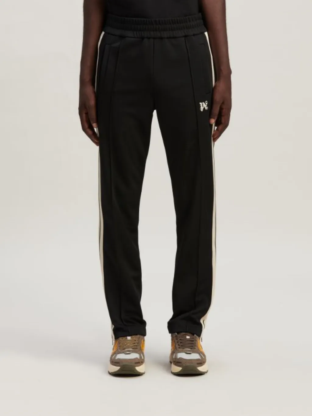 Palm Angels Logo Embroidered Straight-Leg Pants