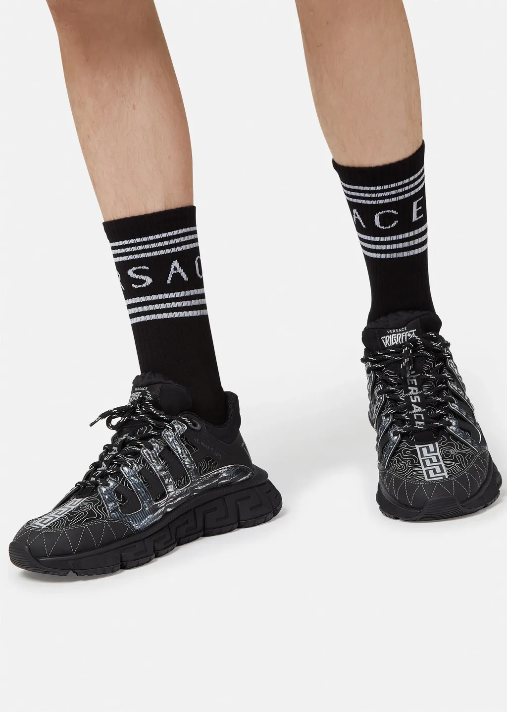 Versace Trigreca Lace-Up Sneakers