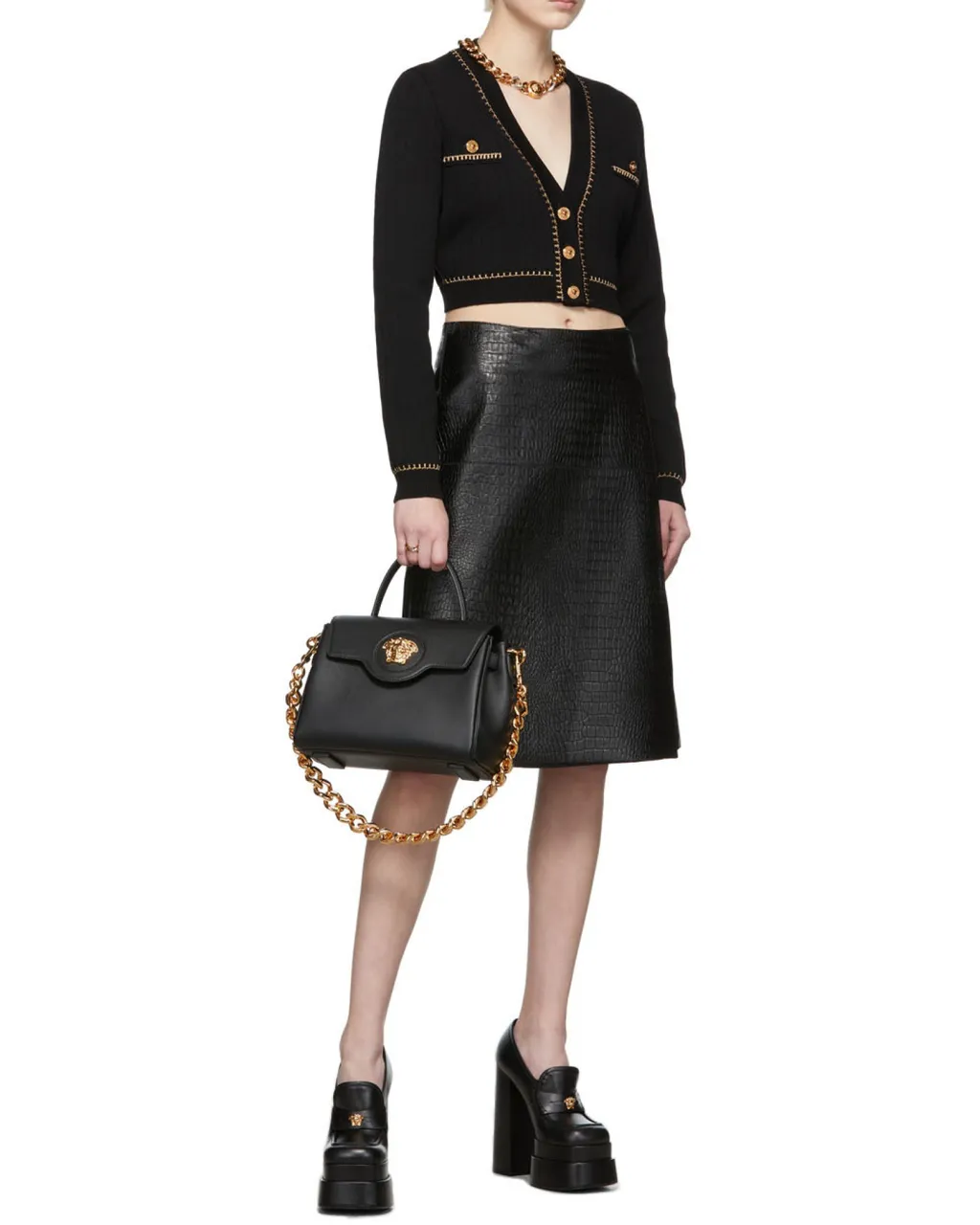 Versace Medusa Plaque Tote Bag