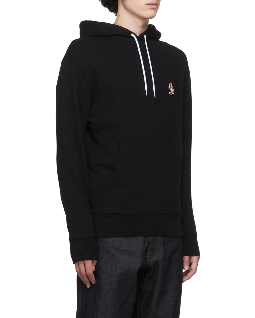Maison Kitsuné Fox Patch Drawstring Hoodie