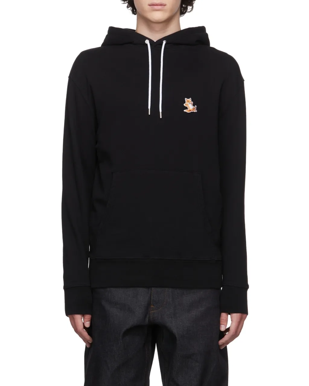 Maison Kitsuné Fox Patch Drawstring Hoodie