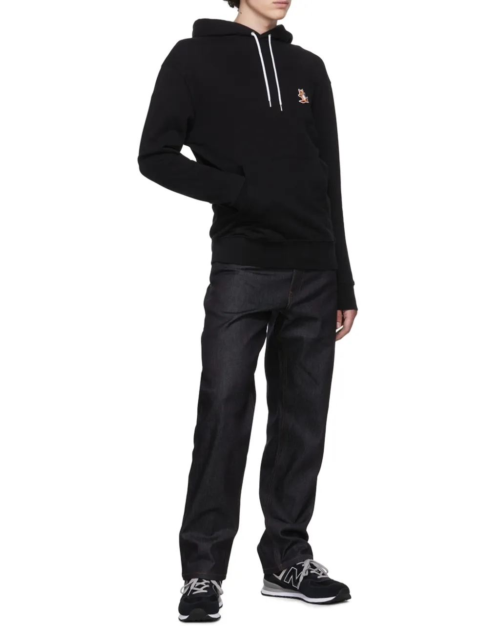 Maison Kitsuné Fox Patch Drawstring Hoodie